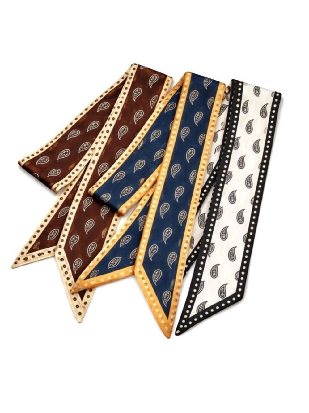 Skinny Scarf Set of 3 Hair Scarf Headband Purse Handle Wrap Boho